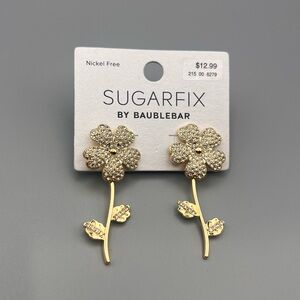 Sugarfix by BaubleBar Gold Flower Drop Earrings
